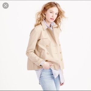 J. Crew Japanese Poplin Swing Trench Coat